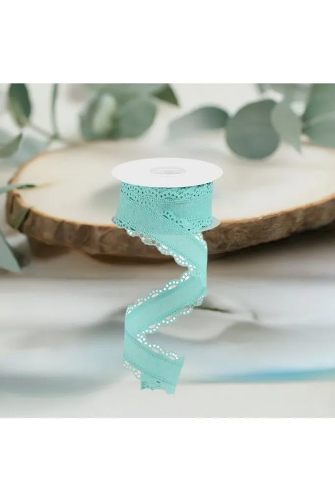 1.5" Scalloped Edge Ribbon: Ice Blue (10 Yard)