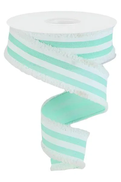 1.5" Vertical Stripe Drift Ribbon: Mint Green (10 Yards)