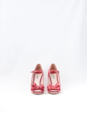 2010 Miu Miu Mary Janes in cherry colored patent leather