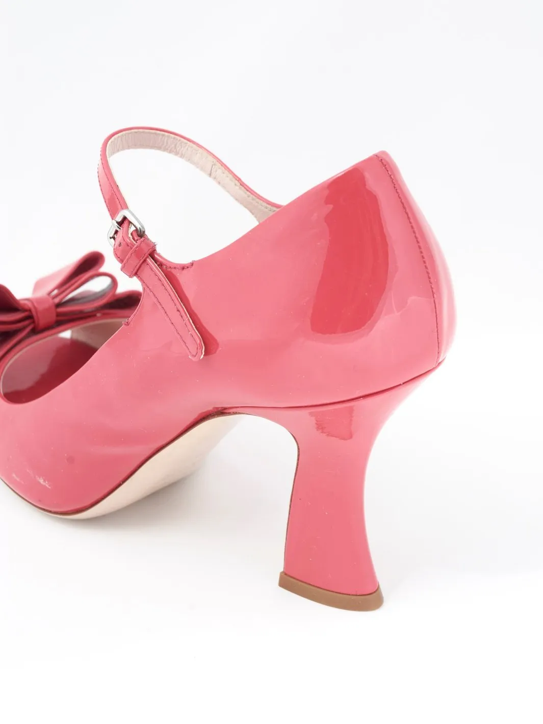 2010 Miu Miu Mary Janes in cherry colored patent leather