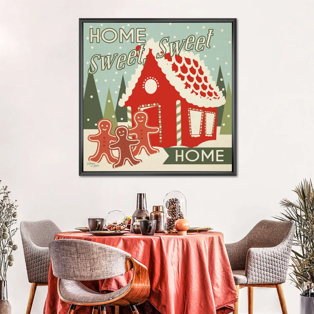 50s Christmas Wall Art