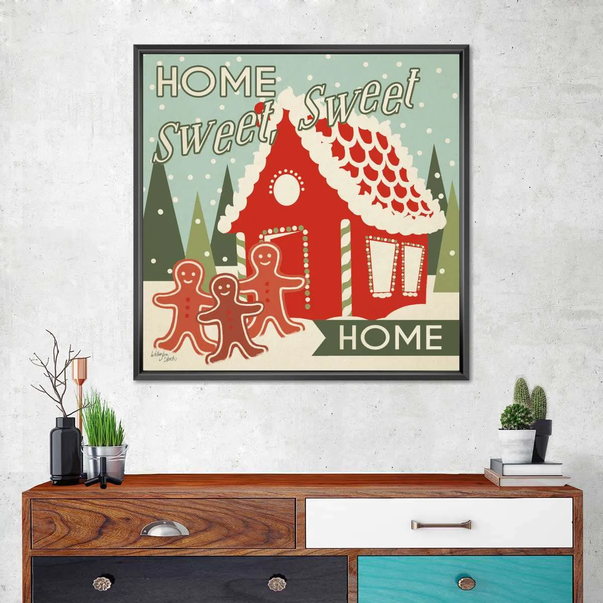 50s Christmas Wall Art