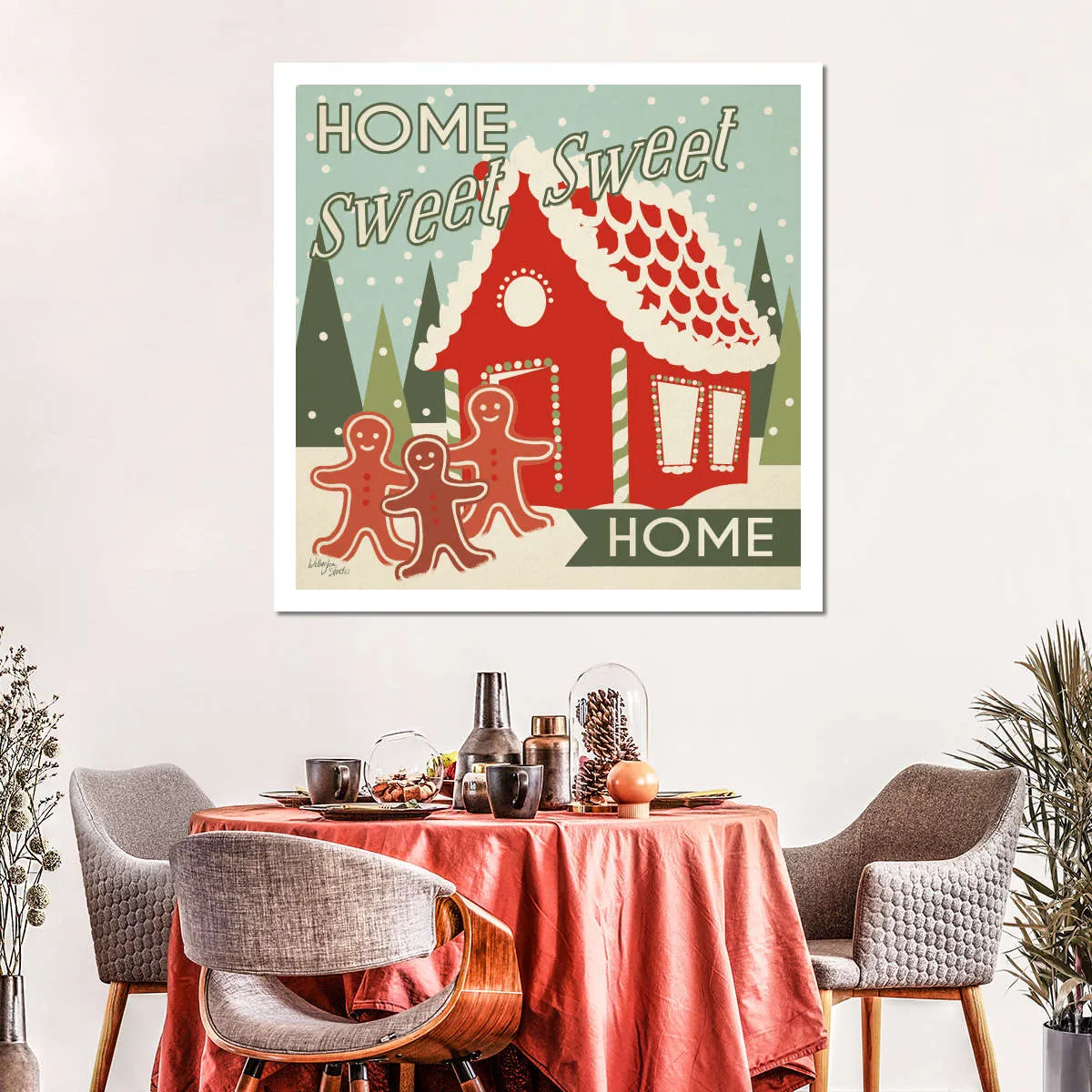 50s Christmas Wall Art