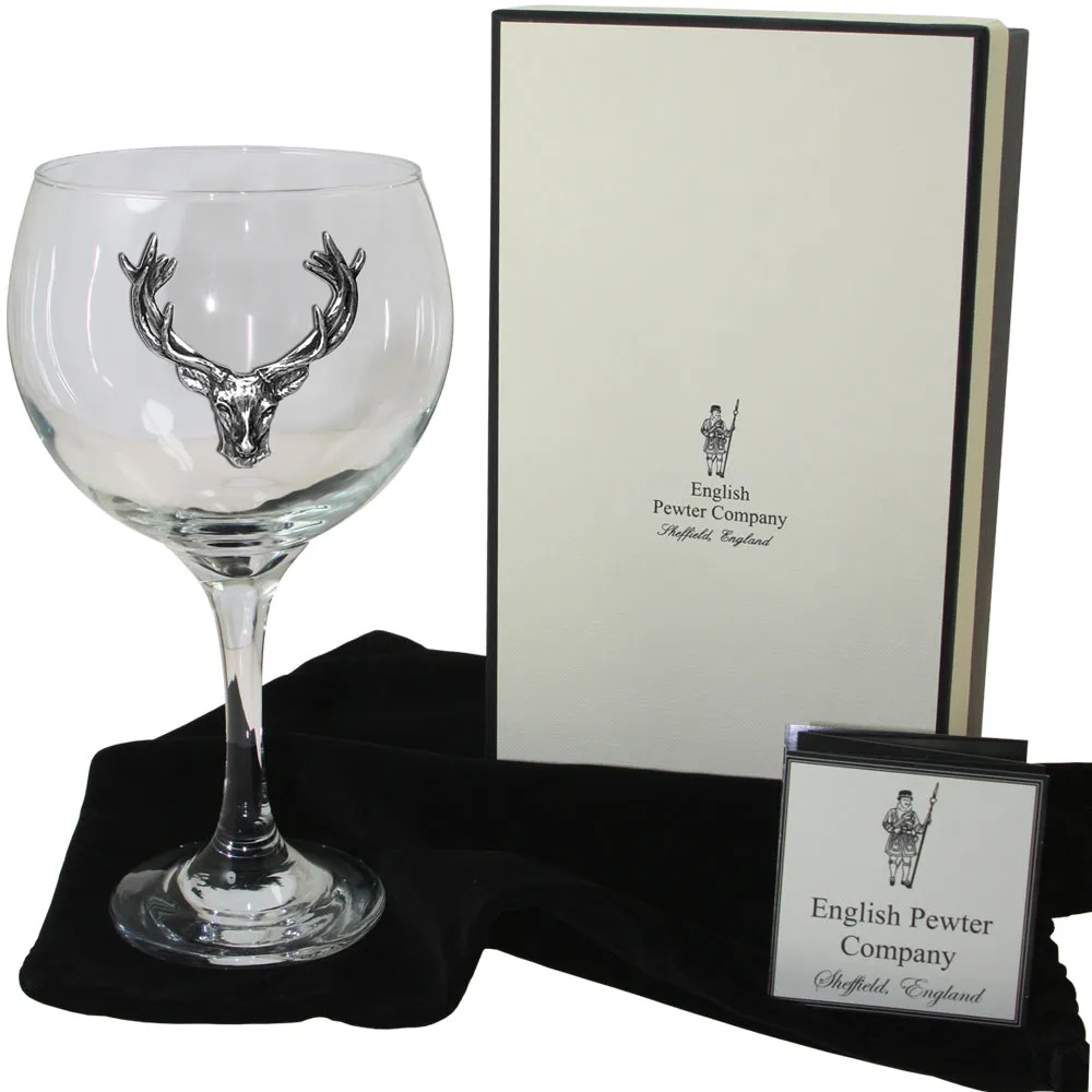 620ml Pewter Stag Head Gin Glass