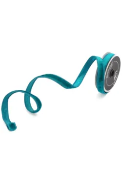 .75" Velvet Luster Ribbon: Teal (10 Yards)