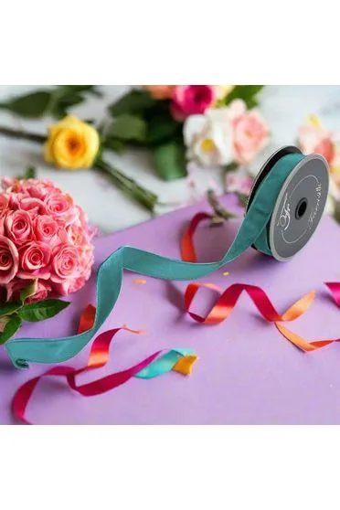 .75" Velvet Luster Ribbon: Teal (10 Yards)