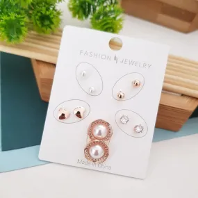 Aamrapali Rose Gold Plated Austrian Stone Studs Earrings