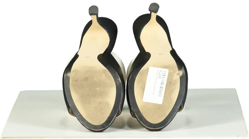 Age of Innocence Black Leather Felicity Mules 5cm UK 7