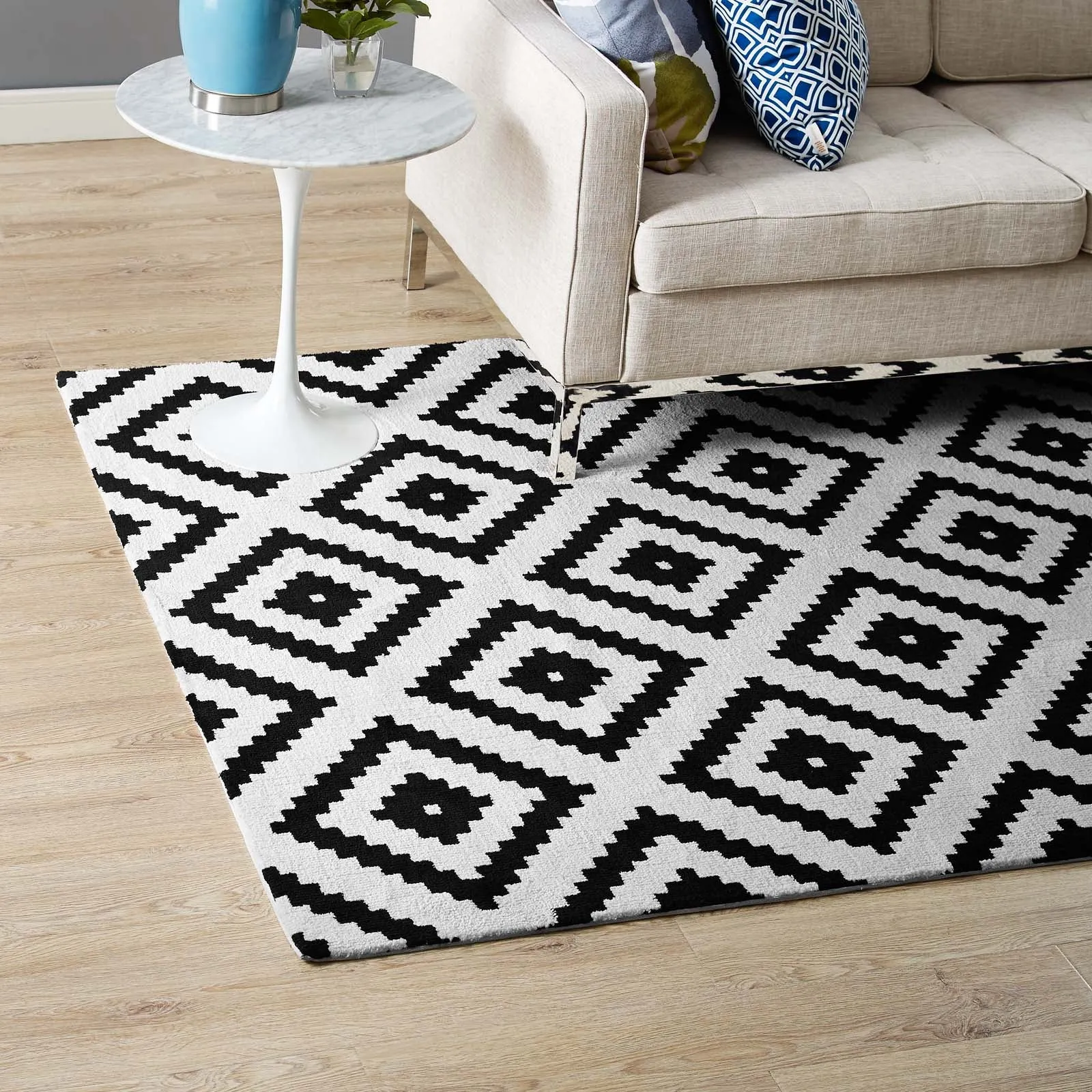 Alika Abstract Diamond Trellis Area Rug by Modway