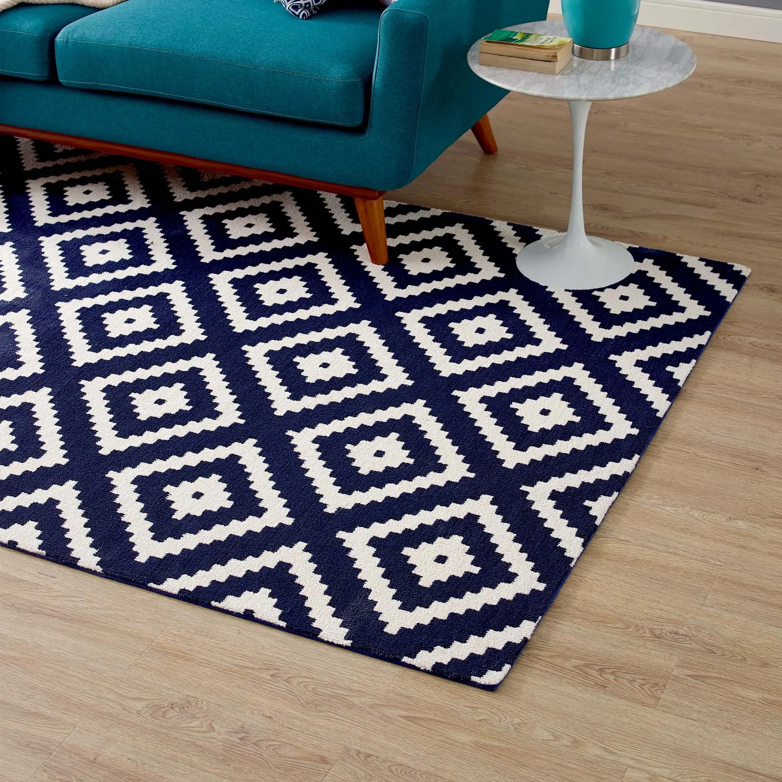 Alika Abstract Diamond Trellis Area Rug by Modway