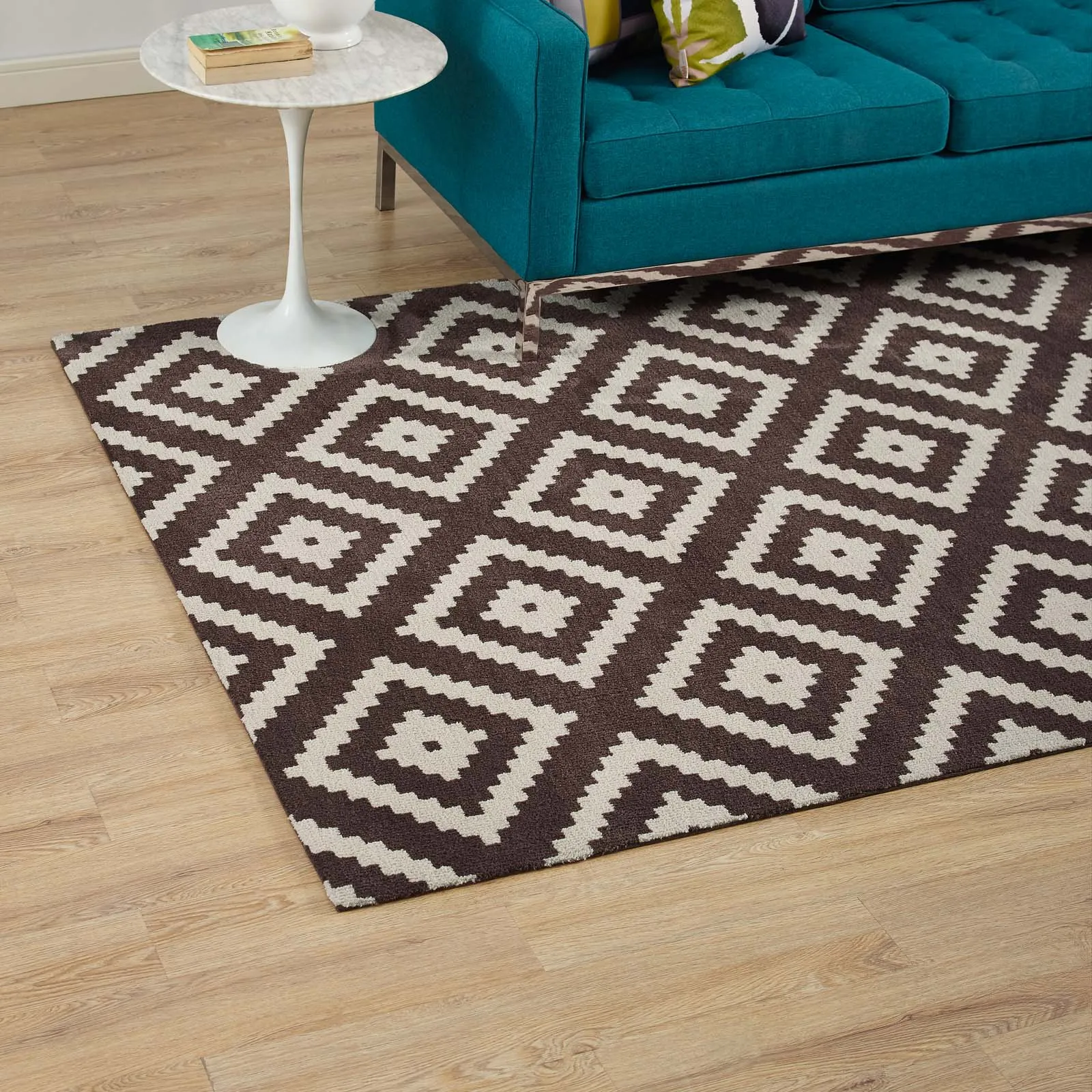 Alika Abstract Diamond Trellis Area Rug by Modway