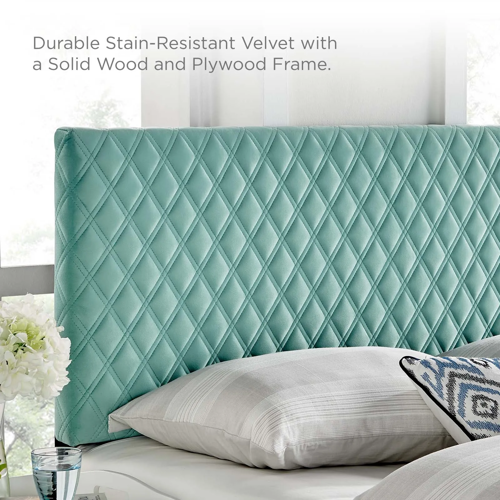 Angela Performance Velvet Headboard