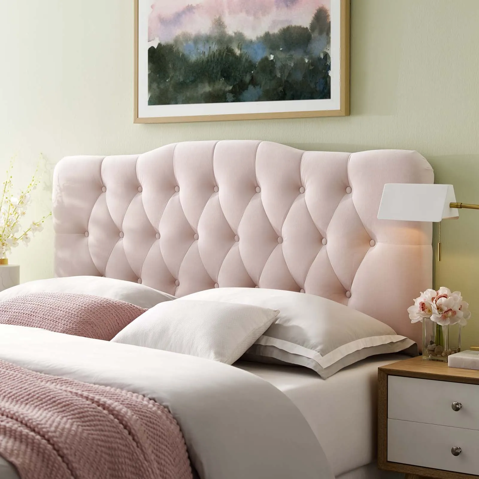 Annabel Diamond Tufted Performance Velvet Headboard by Modway