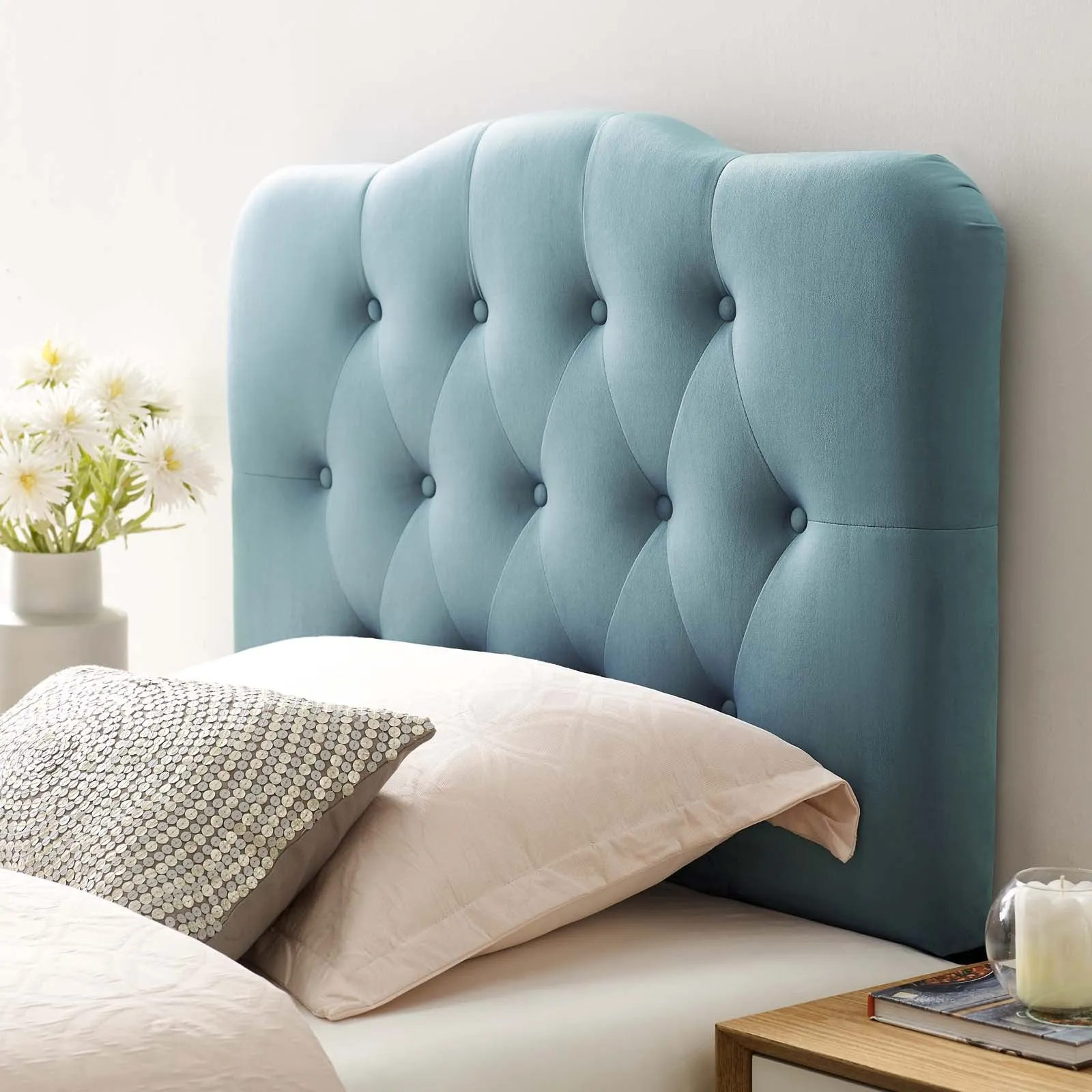 Annabel Diamond Tufted Performance Velvet Headboard by Modway