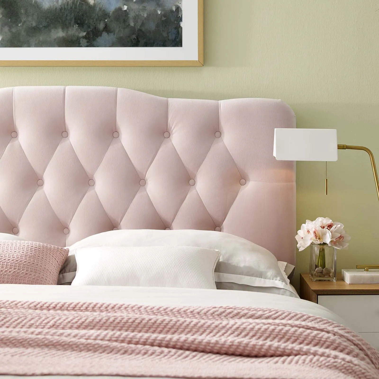 Annabel Diamond Tufted Performance Velvet Headboard by Modway