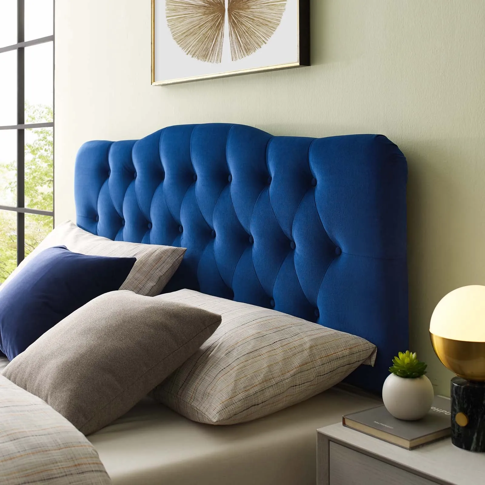 Annabel Diamond Tufted Performance Velvet Headboard by Modway