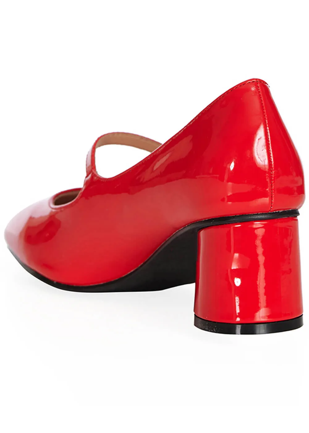 Banned Annie Patent Mary Jane 60's Pumps Red