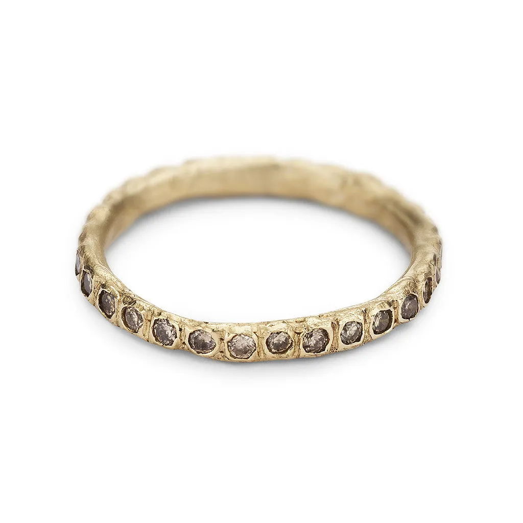 Beaded Eternity Band - Champagne