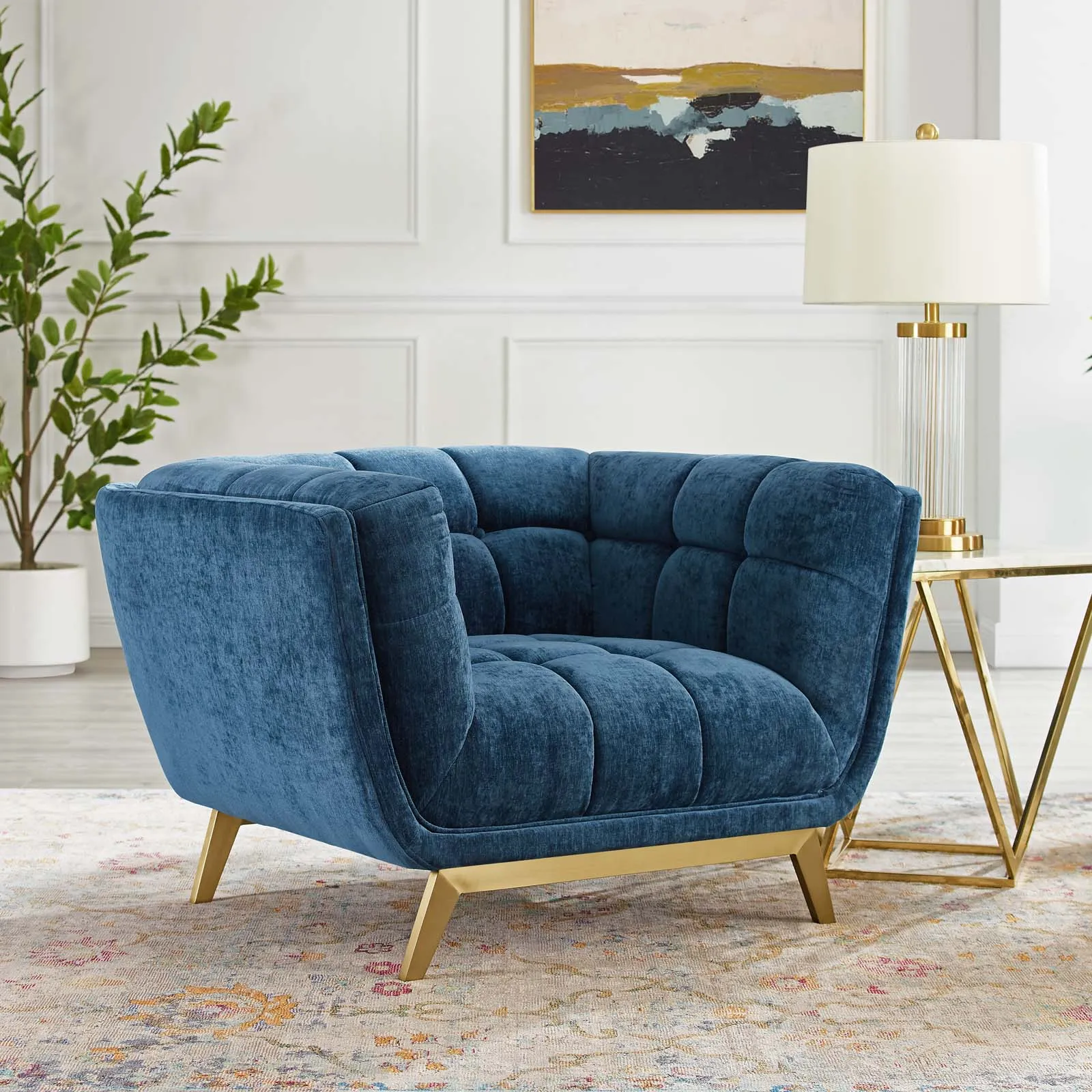 Bestow Crushed Performance Velvet Armchair