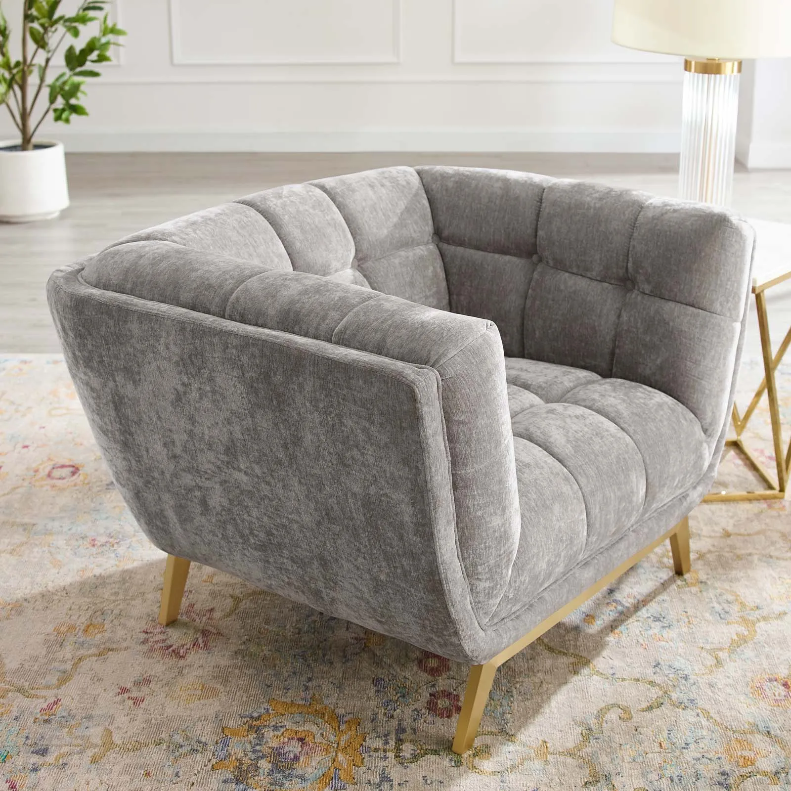 Bestow Crushed Performance Velvet Armchair