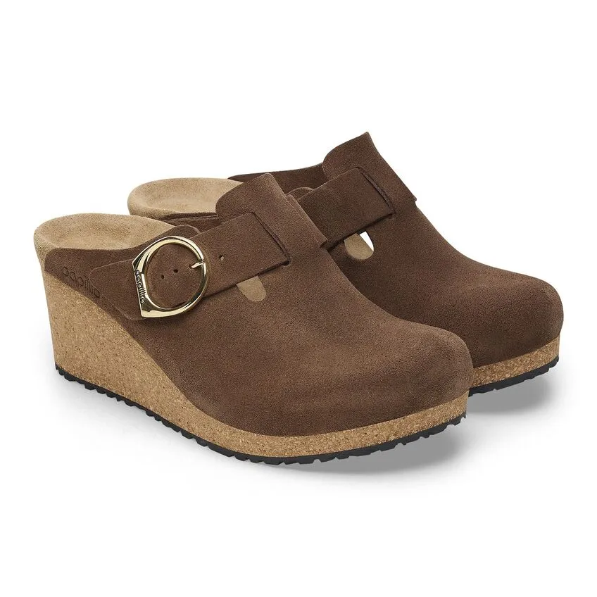 BIRKENSTOCK Women's Fanny Ring-Buckle Suede Leather (Dark Tea)