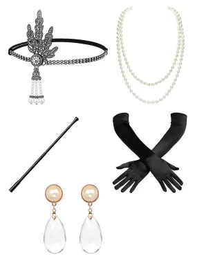 Black Gatsby’s Party Accessories 5Pcs Set