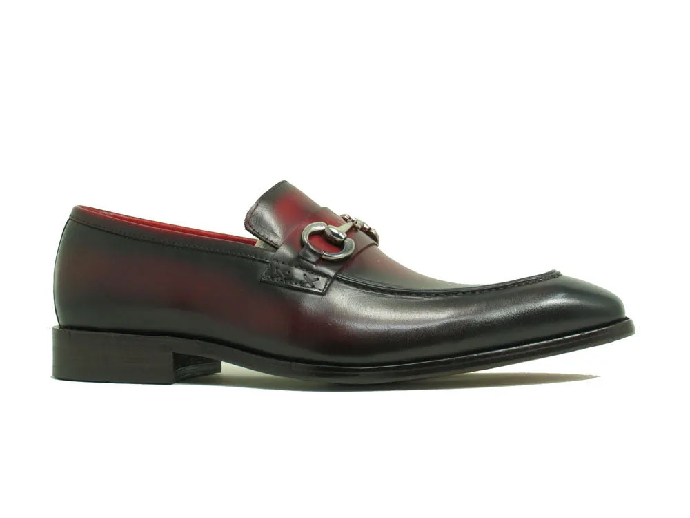 Calfskin Buckle Loafer Patina Finish