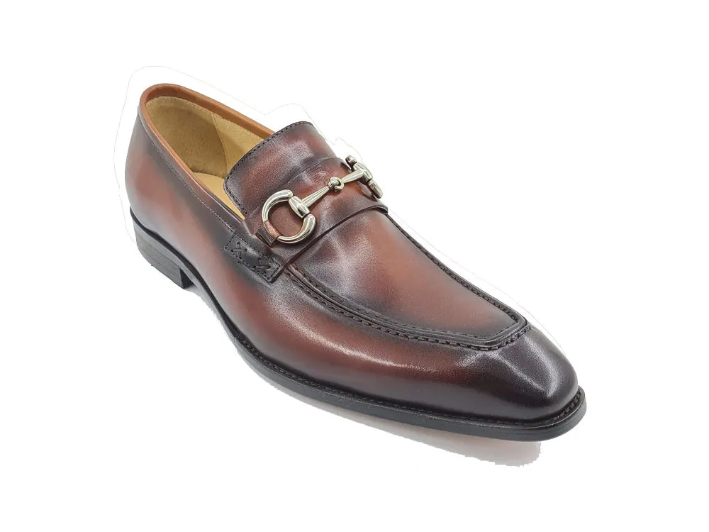 Calfskin Buckle Loafer Patina Finish