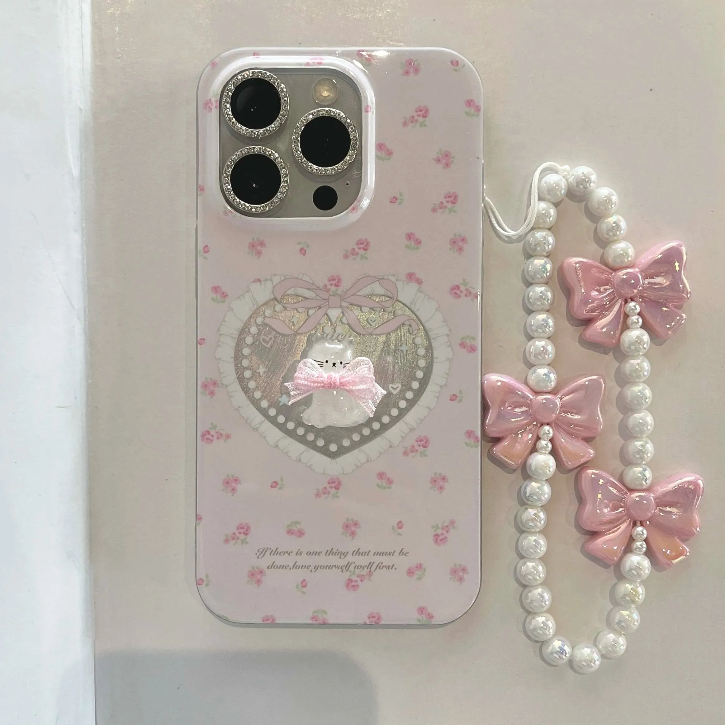 Cameo Kitty iPhone Case With Chain