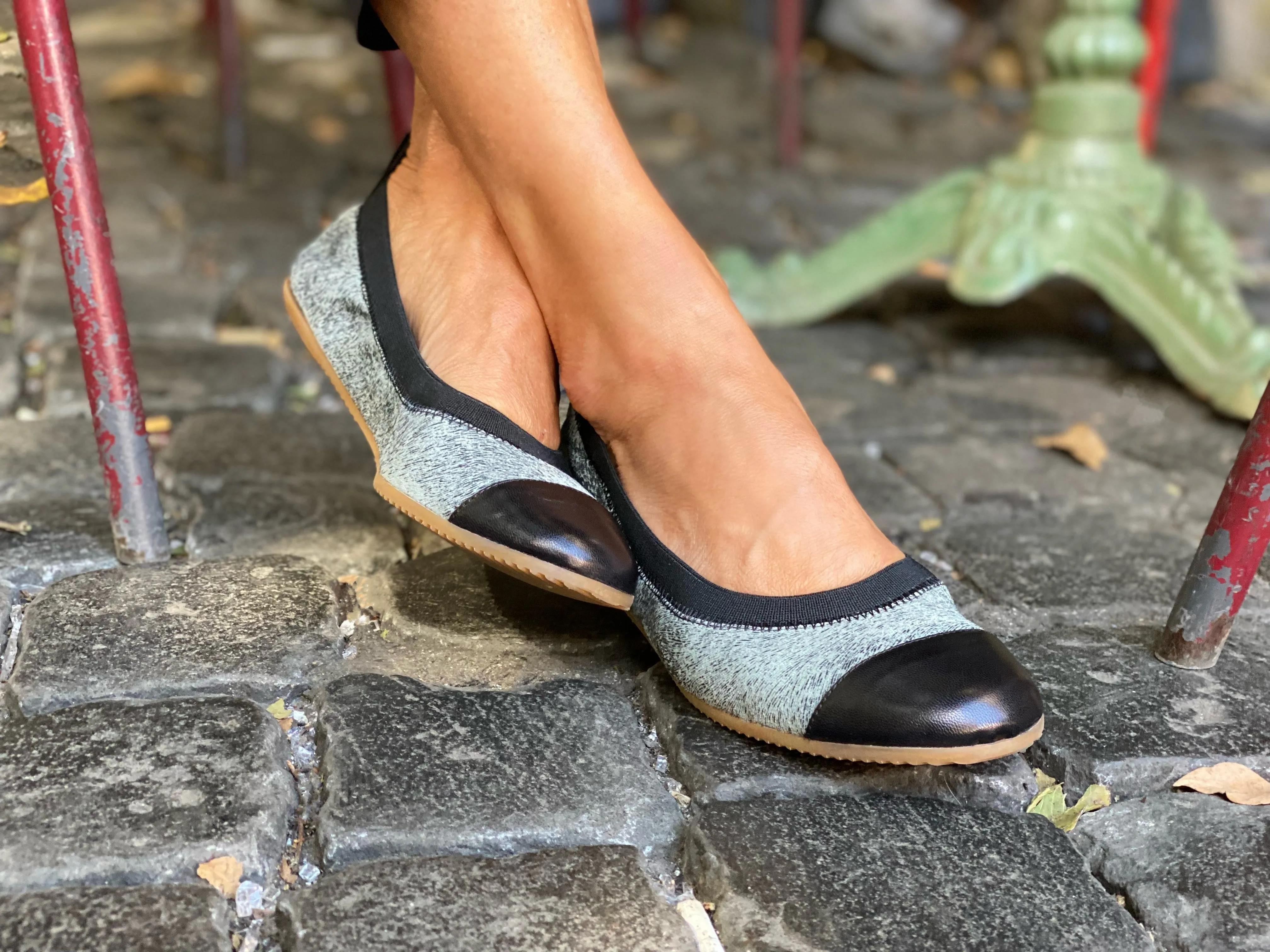 Candenza - Black and dappled Ballet Flat