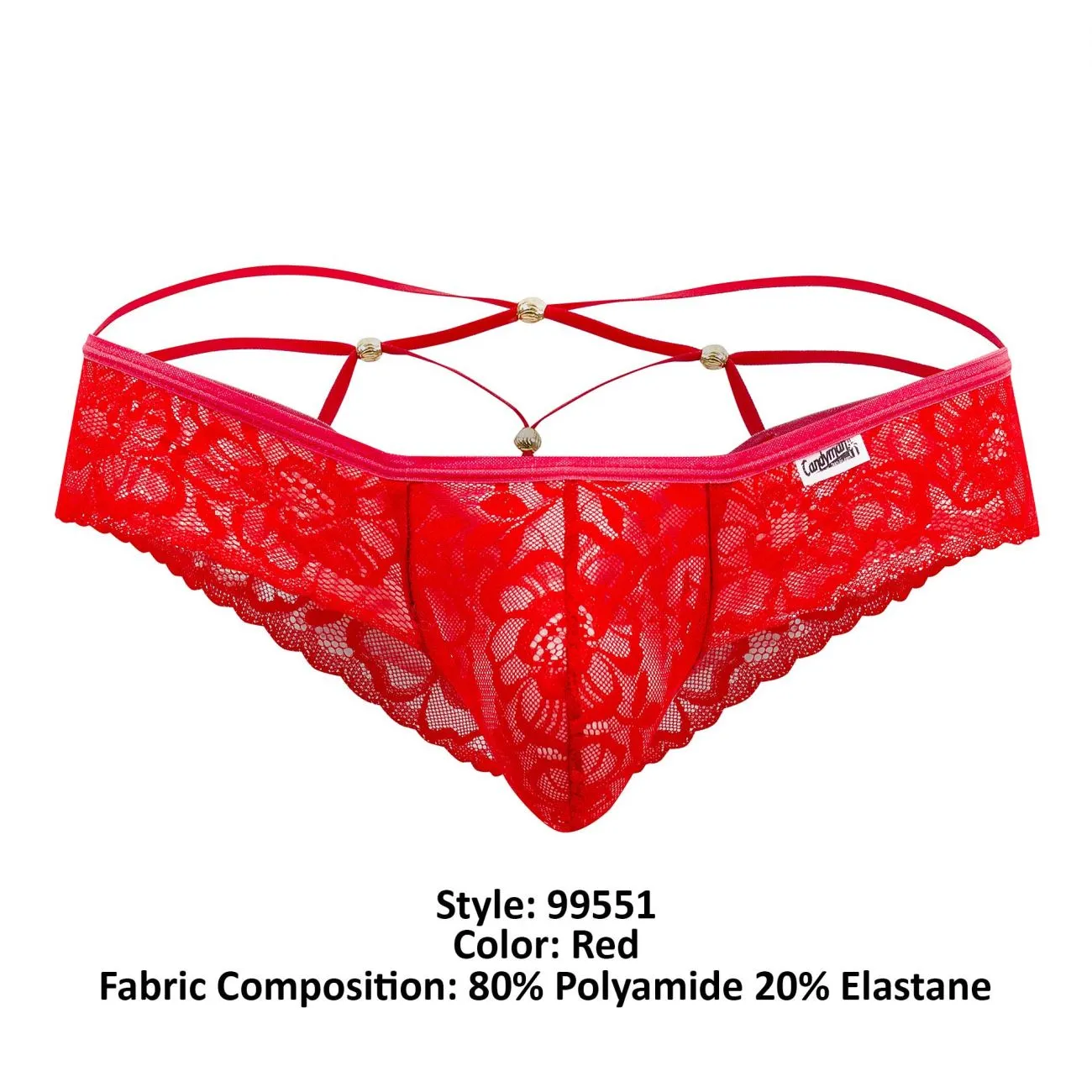 CandyMan Lace Peekaboo Briefs