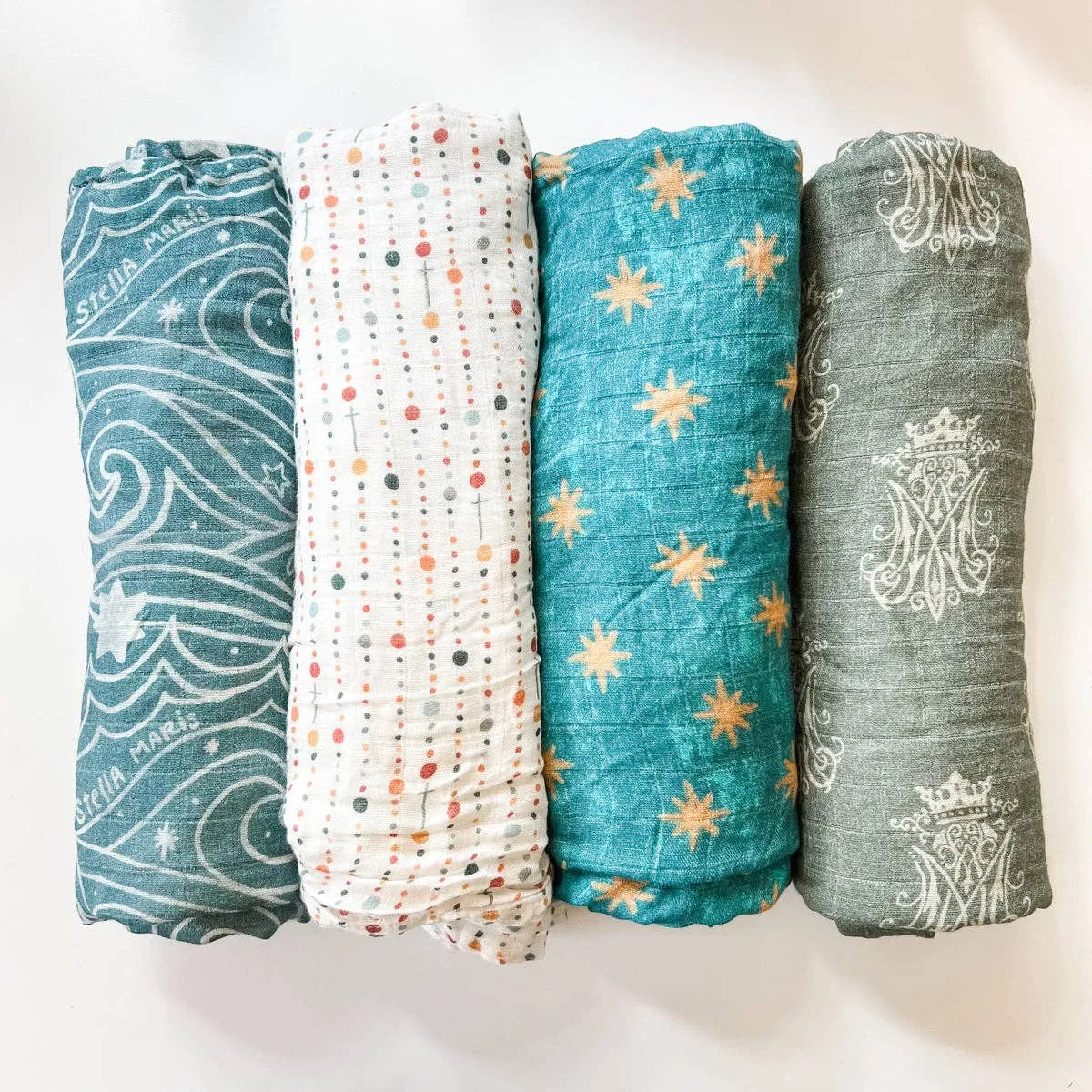 Catholic Baby Swaddle: Guadalupe Stars