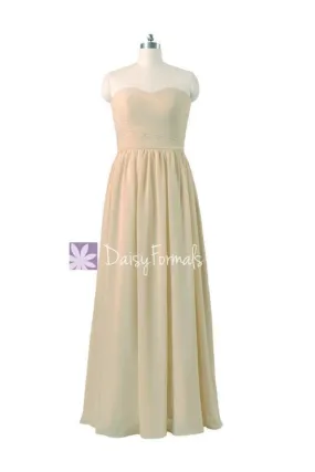 Champagne Chiffon Formal Dress Long Party Dress for Lady Wedding Party Dress (BM10824L)