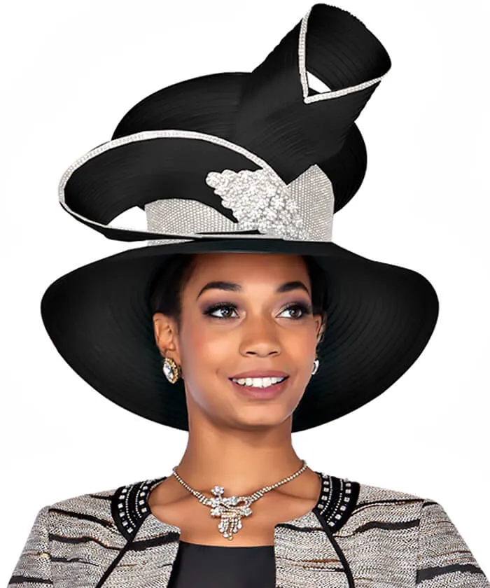 Champagne Italy Church Hat 5906-Black