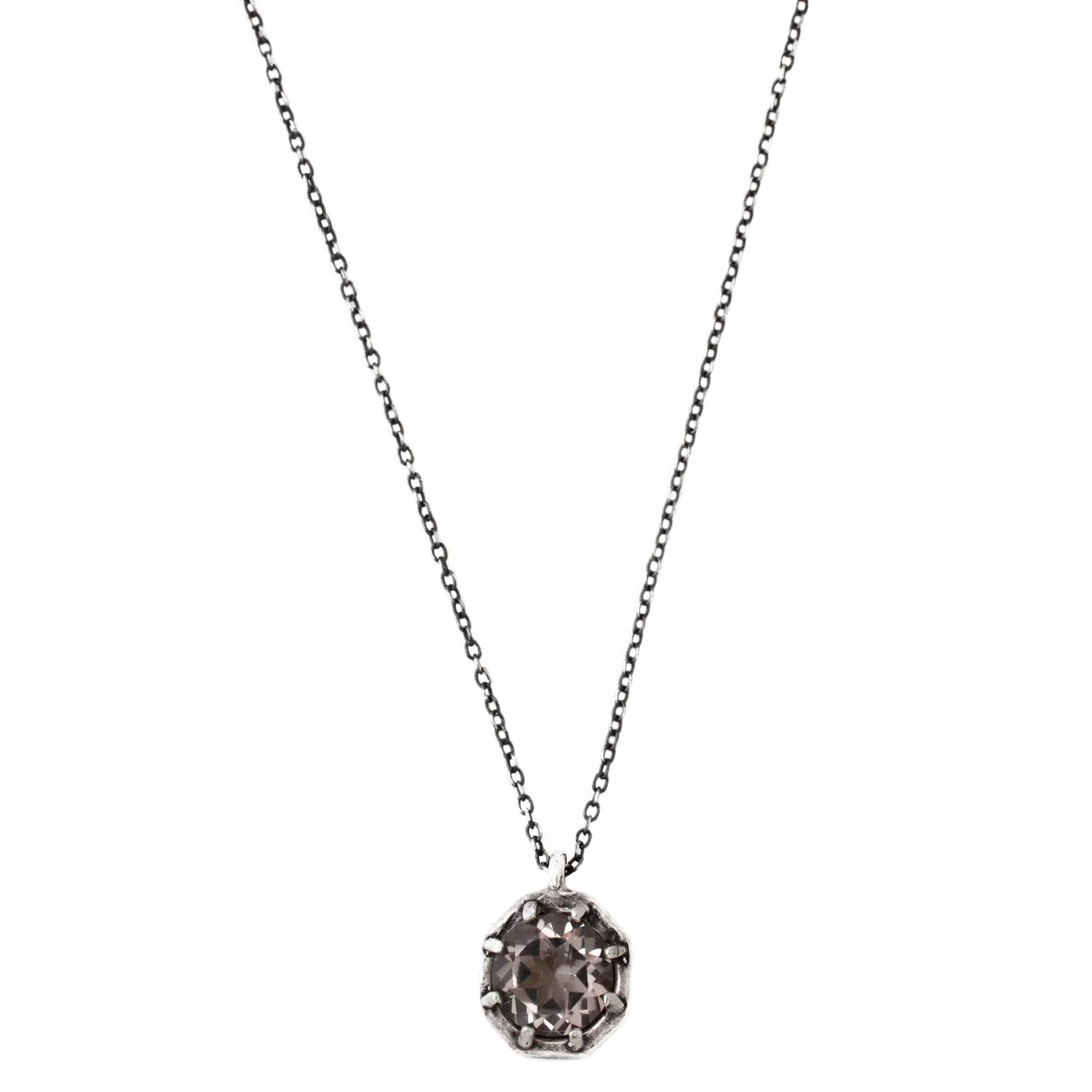 Champagne Quartz Octagon Necklace