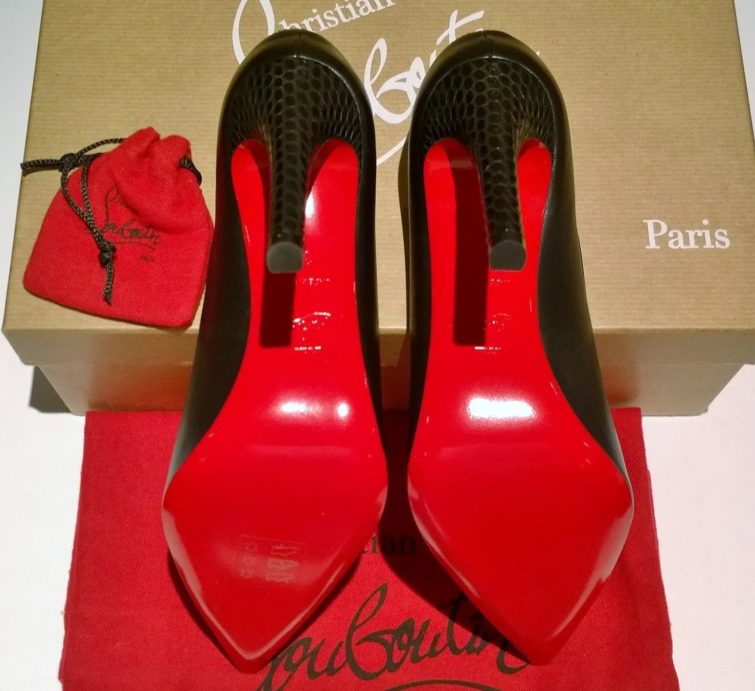 Christian Louboutin Maastrict 100 Black Leather Heels