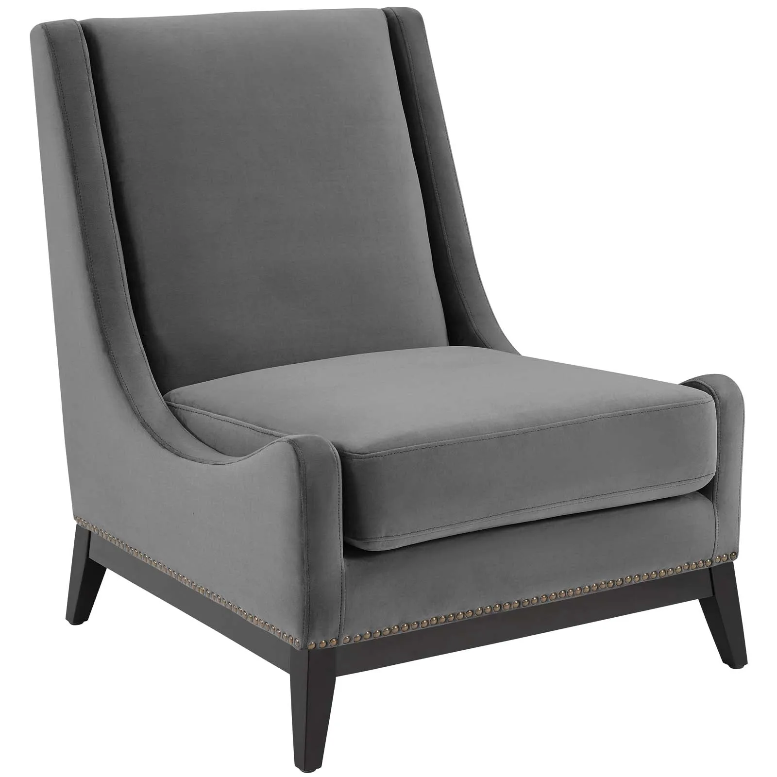 Confident Accent Upholstered Performance Velvet Lounge Chair by Modway