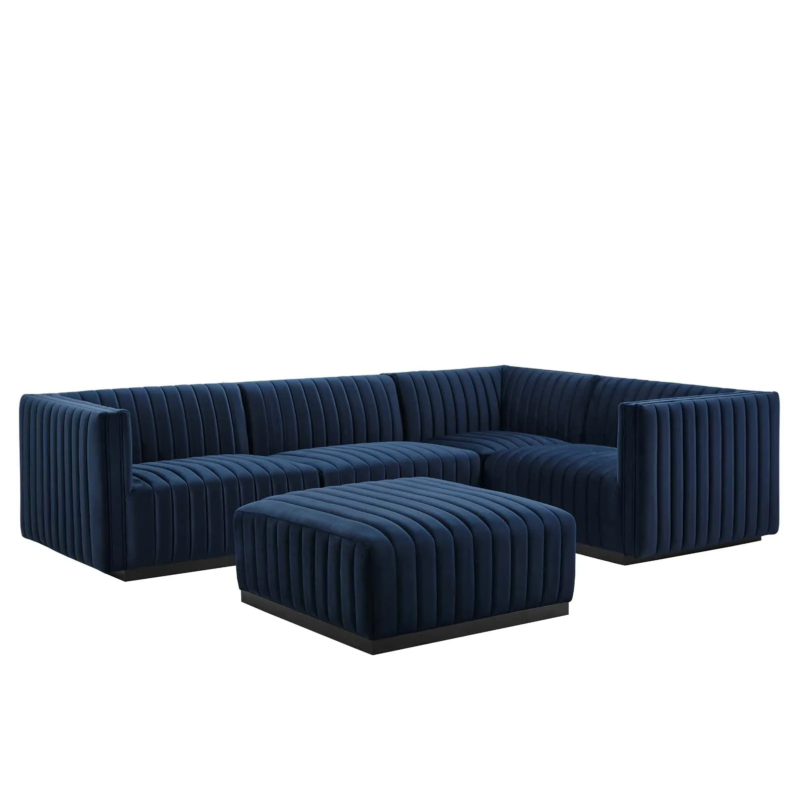 Conjure Channel Tufted Performance Velvet 5-Piece Sectional by Modway