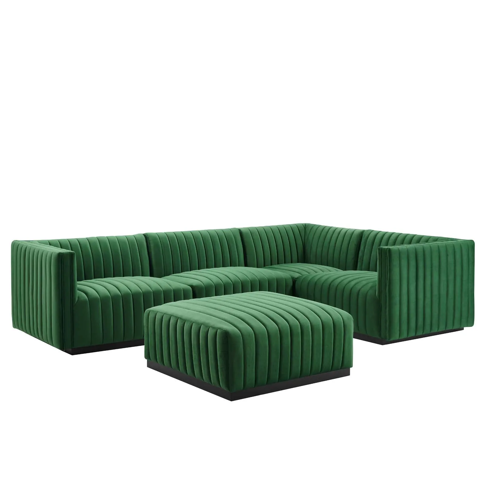 Conjure Channel Tufted Performance Velvet 5-Piece Sectional by Modway