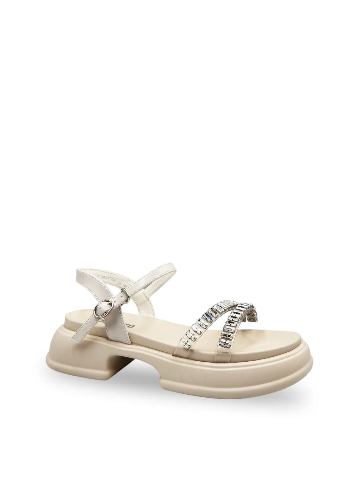 Crystal Strapy Easi Flat Sandals