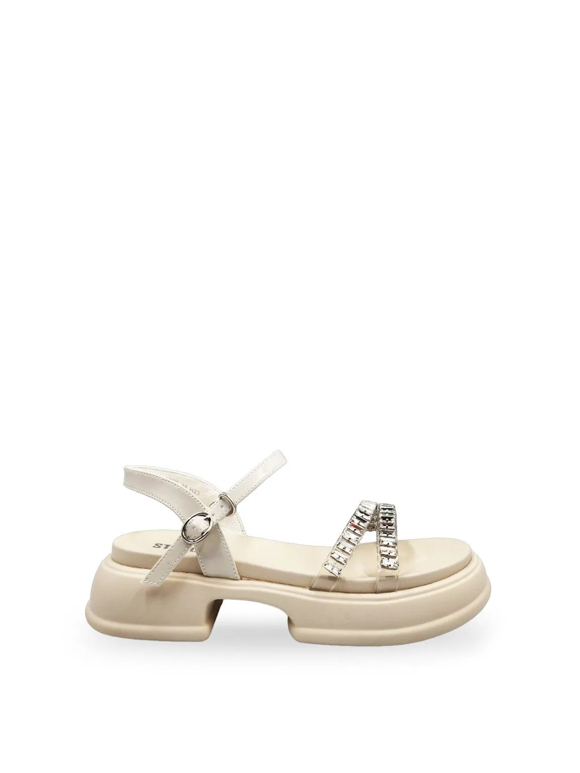 Crystal Strapy Easi Flat Sandals