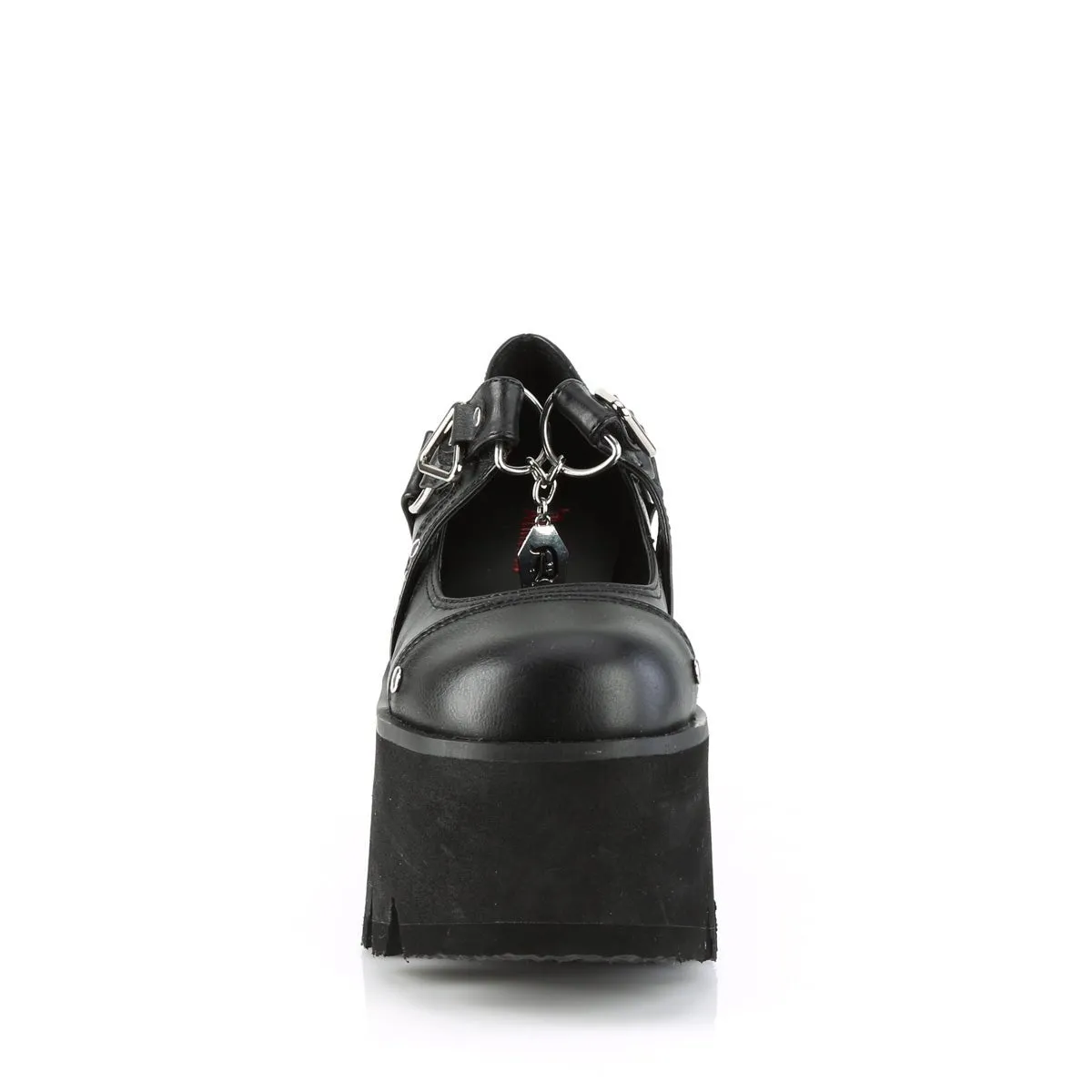 Demonia ASHES-33 | Black Vegan Leather Mary Janes