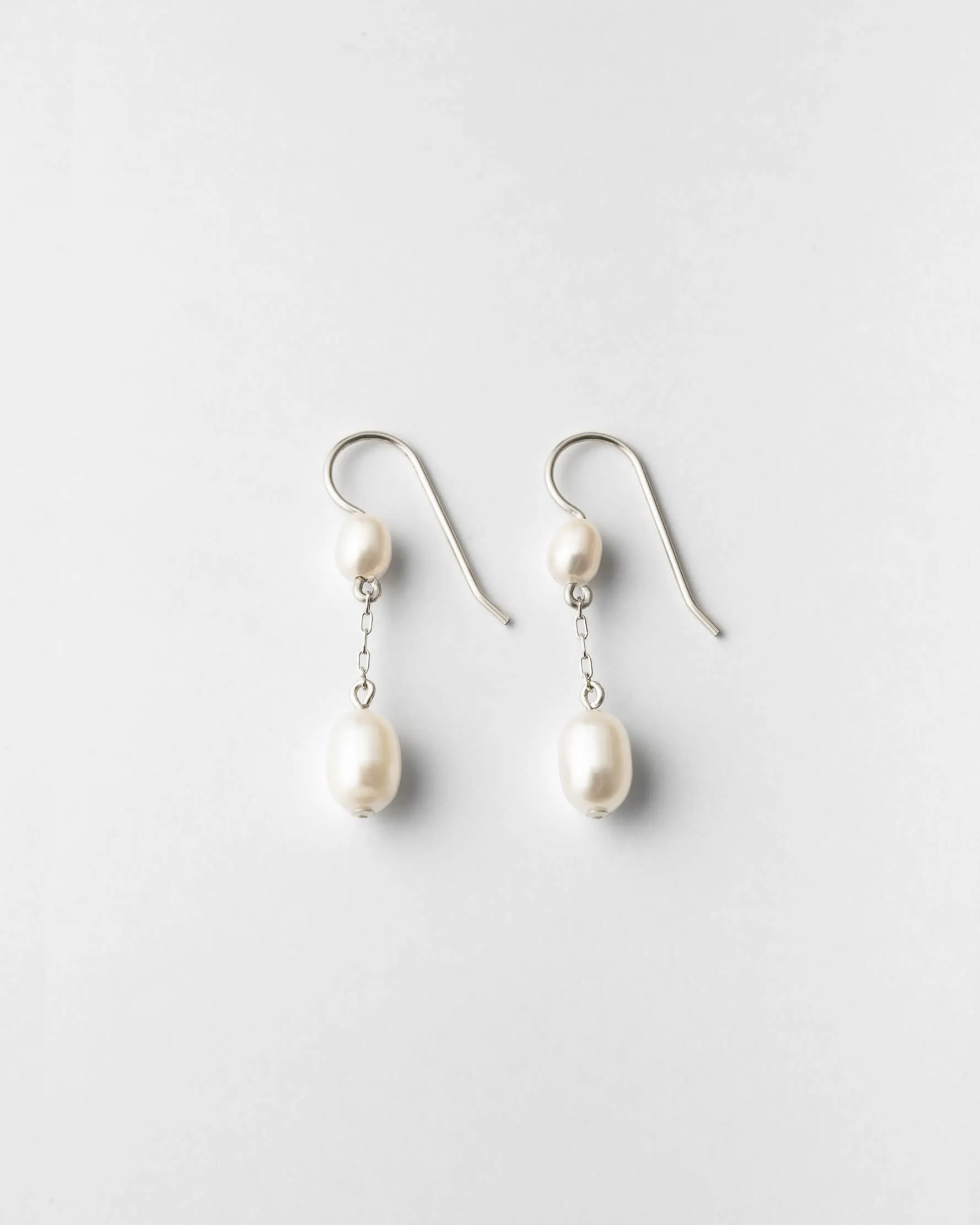 Deux Pearl Drop Earrings