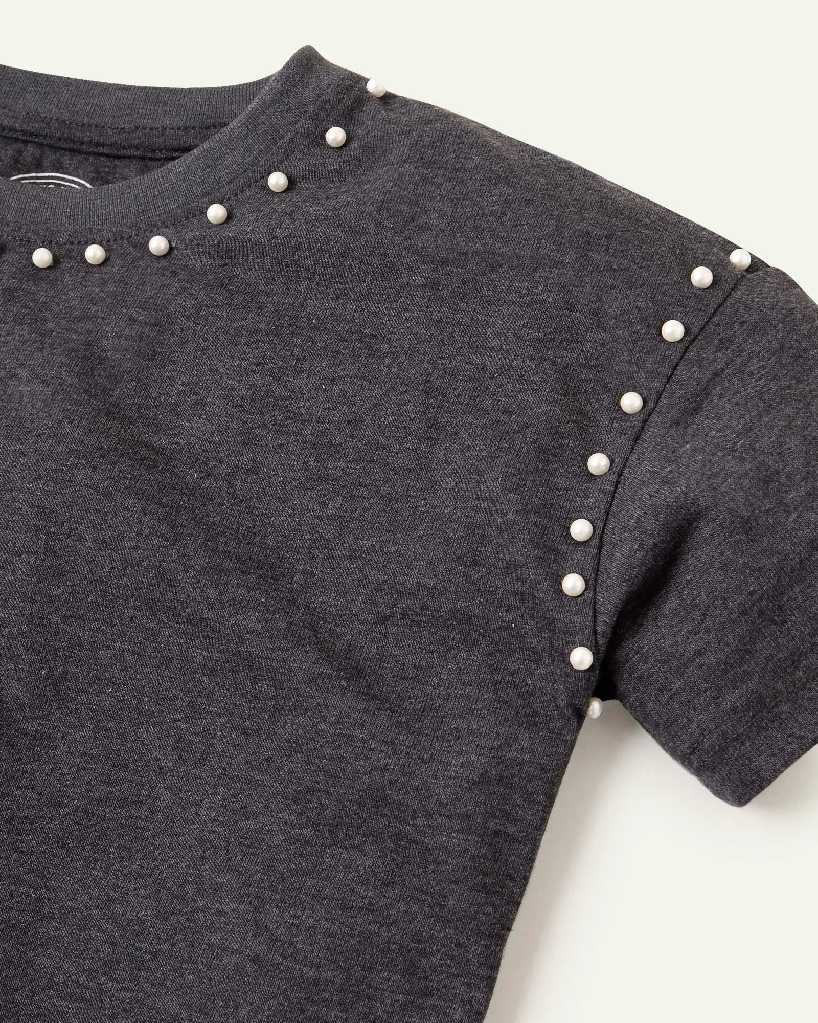 Embellished Grey Tee