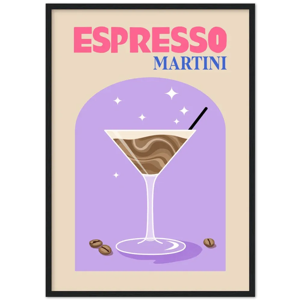 Espresso Martini Retro Wall Art