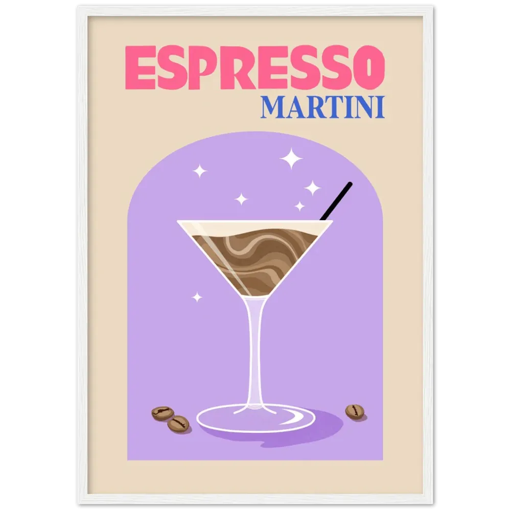 Espresso Martini Retro Wall Art