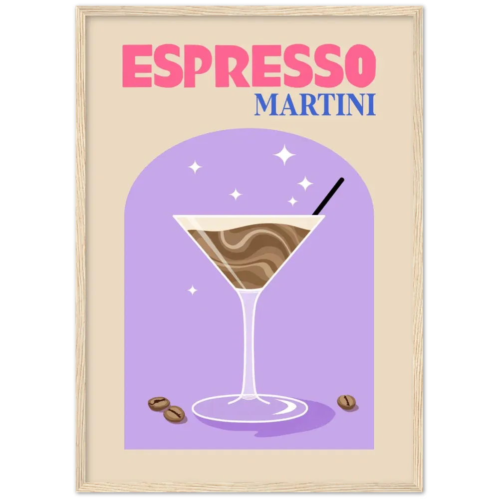 Espresso Martini Retro Wall Art