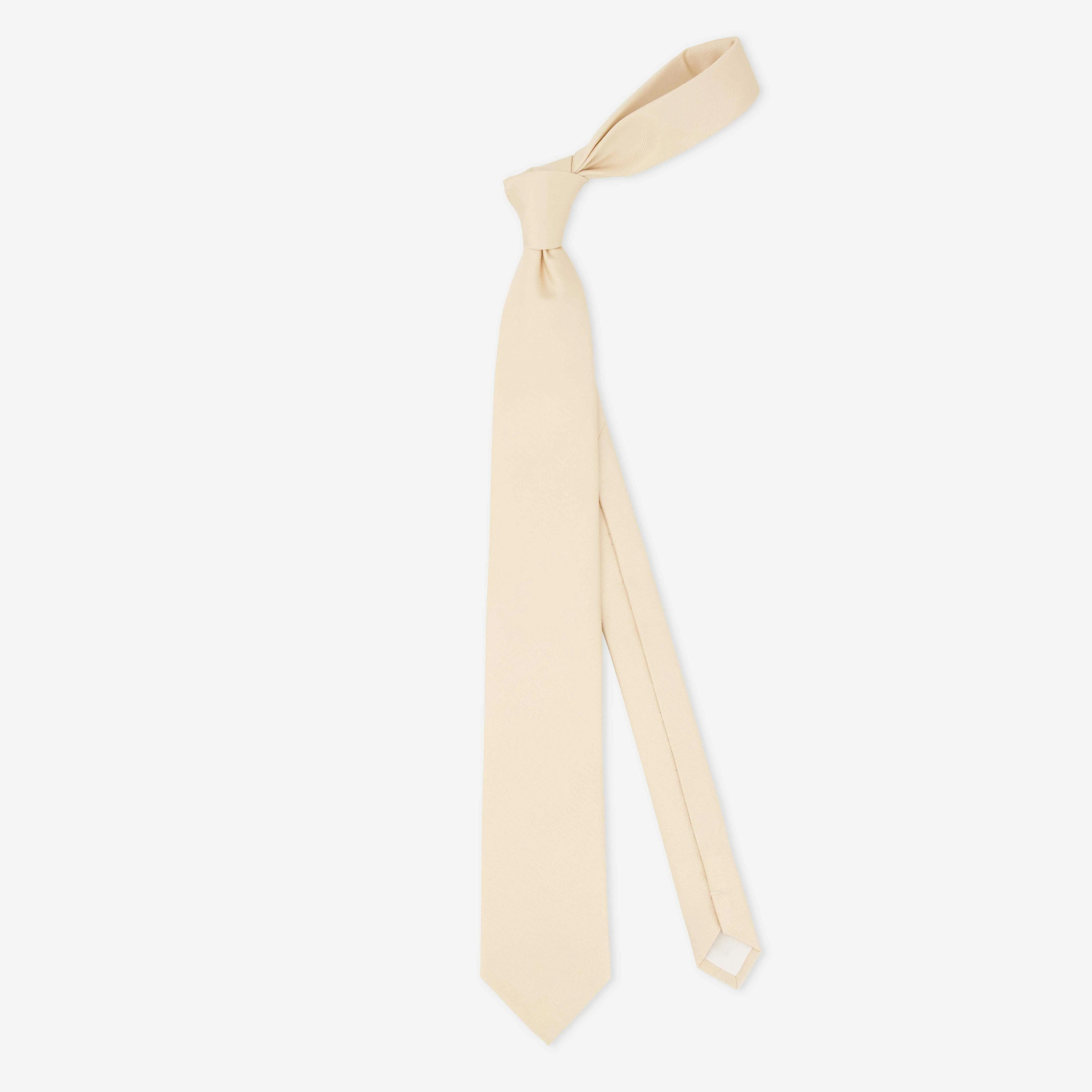 Grosgrain Solid Light Champagne Tie