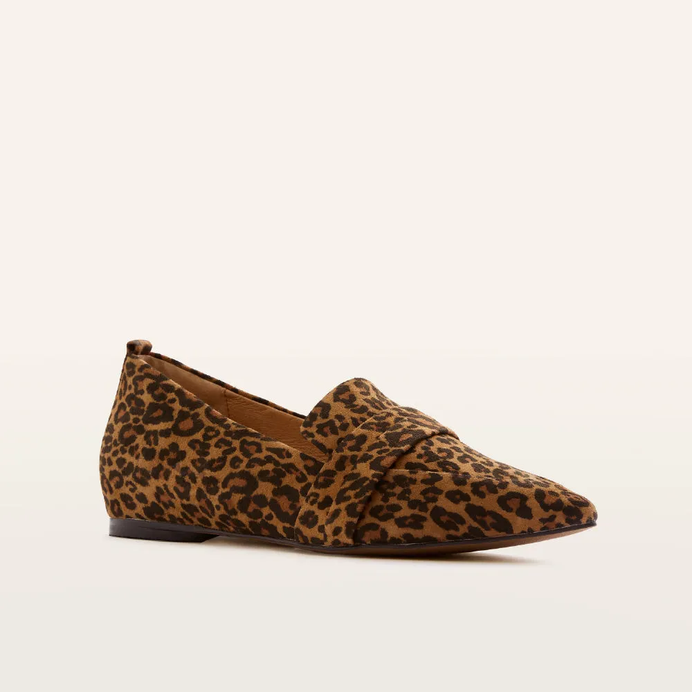 Harlow Leopard Print Suede