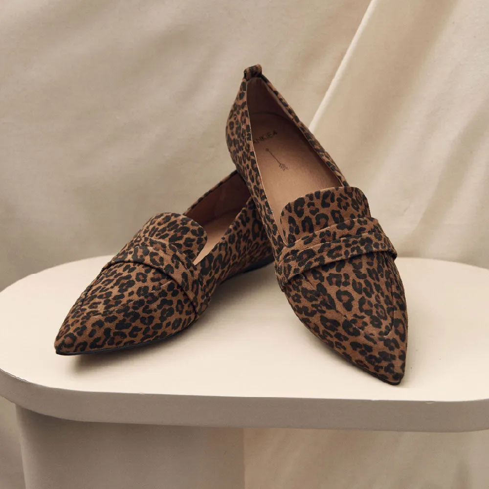 Harlow Leopard Print Suede